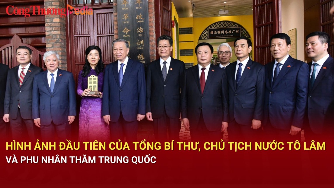 Hình ảnh đầu tiên của Tổng Bí thư, Chủ tịch nước Tô Lâm và Phu nhân thăm Trung Quốc