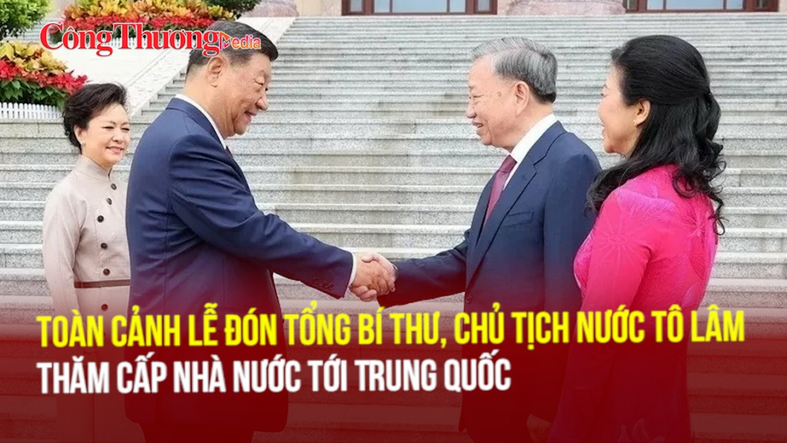 Toàn cảnh lễ đón Tổng Bí thư, Chủ tịch nước Tô Lâm thăm cấp Nhà nước tới Trung Quốc