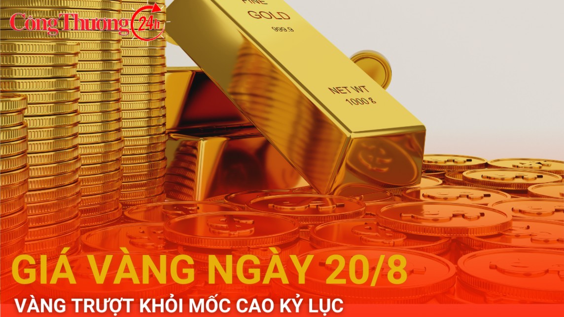 Giá vàng hôm nay 20/8/2024: Trượt khỏi mức cao kỷ lục