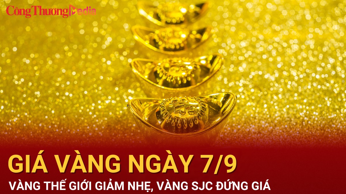 Giá vàng hôm nay 7/9/2024: Vàng thế giới giảm nhẹ, vàng SJC đứng giá