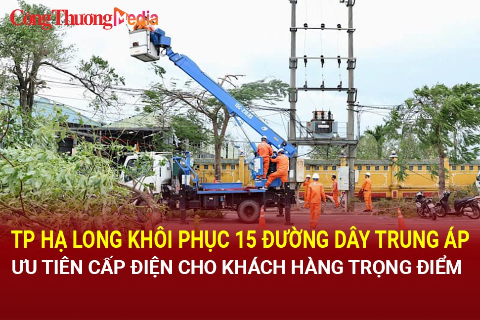 Thành phố Hạ Long: Khôi phục 15 đường dây trung áp, ưu tiên cấp điện cho khách hàng trọng điểm