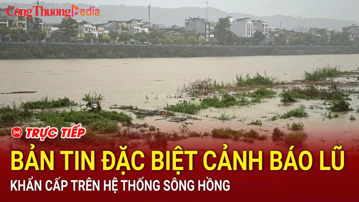 NÓNG: Bản tin đặc biệt cảnh báo lũ khẩn cấp trên sông Hồng