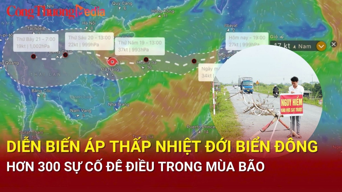 Điểm nóng 24h ngày 16/9: Bão số 4 hình thành trên Biển Đông; H2ơn 300 sự cố đê điều trong mùa bão