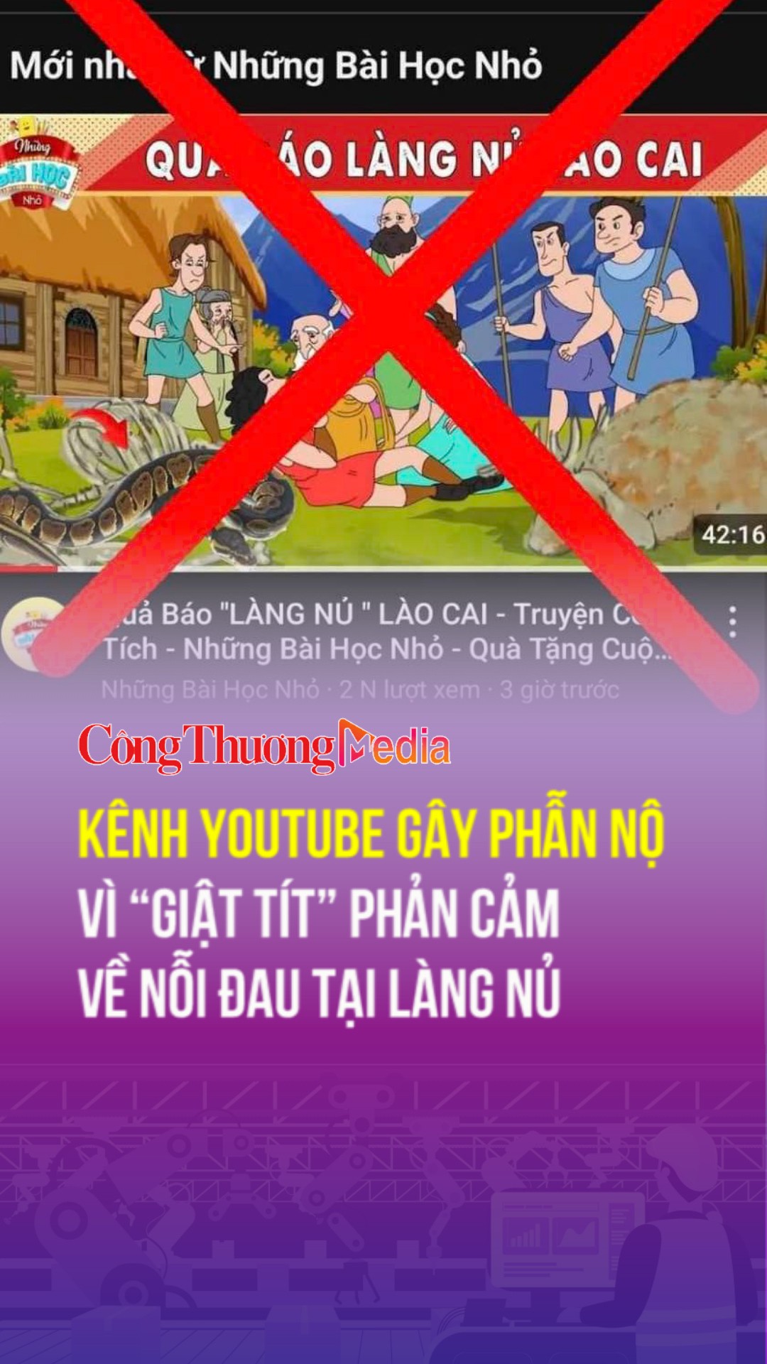 Kênh youtube Những bài học nhỏ gây phẫn nộ vì 'giật tít', câu like phản cảm liên quan tới làng Nủ