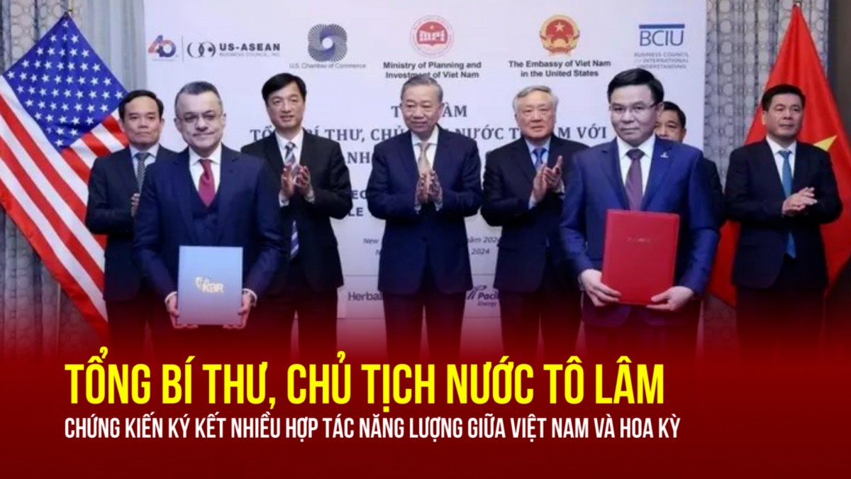 Tổng Bí thư, Chủ tịch nước Tô Lâm chứng kiến ký kết hợp tác năng lượng giữa Việt Nam - Hoa Kỳ