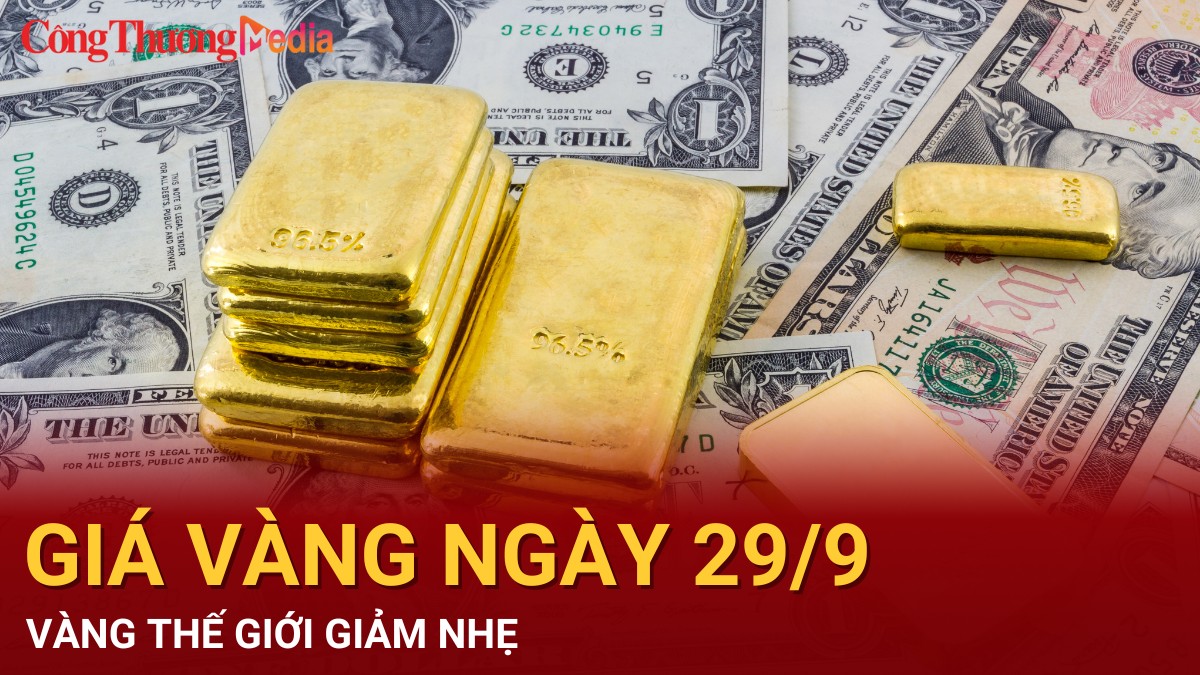 Giá vàng hôm nay 29/9/2024: Vàng thế giới giảm nhẹ