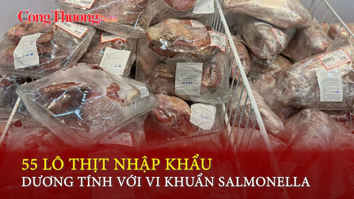 55 lô thịt nhập khẩu dương tính với vi khuẩn Salmonella