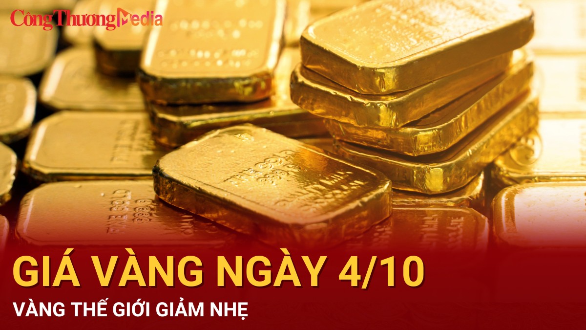 Giá vàng hôm nay 4/10/2024: Vàng thế giới giảm nhẹ