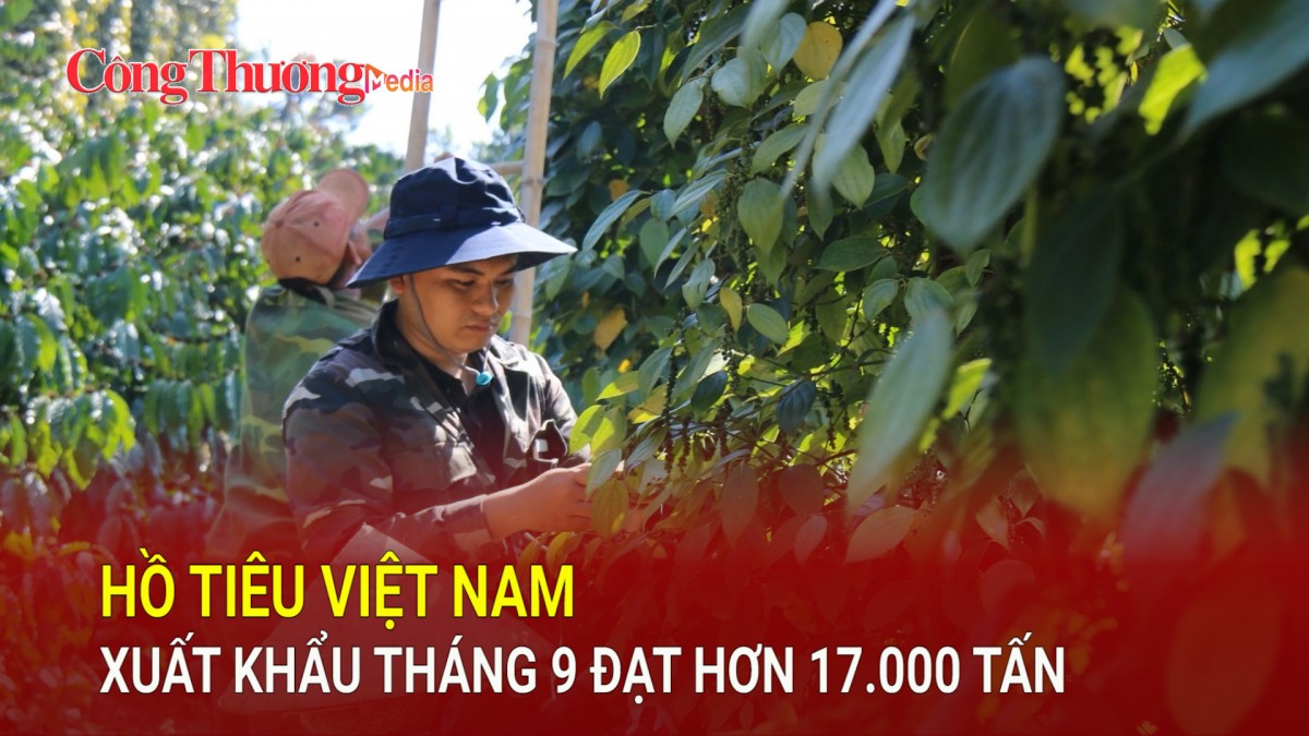 Hồ tiêu Việt Nam xuất khẩu tháng 9 đạt hơn 17.000 tấn