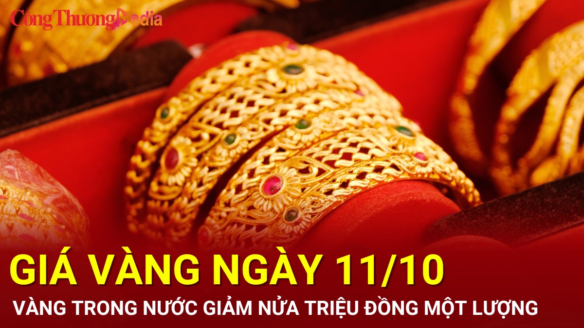 Giá vàng hôm nay 11/10/2024: Vàng trong nước giảm nửa triệu đồng một lượng