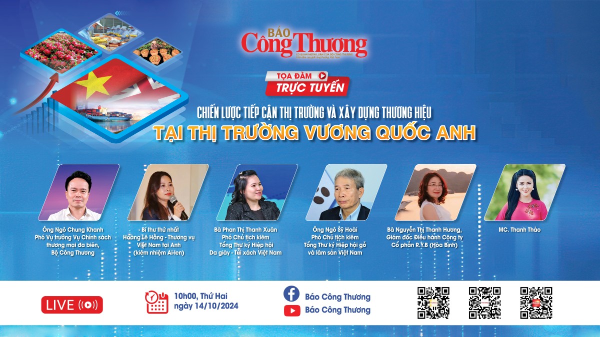 LIVE: Tọa đàm 'Chiến lược tiếp cận và xây dựng thương hiệu tại thị trường Vương quốc Anh'