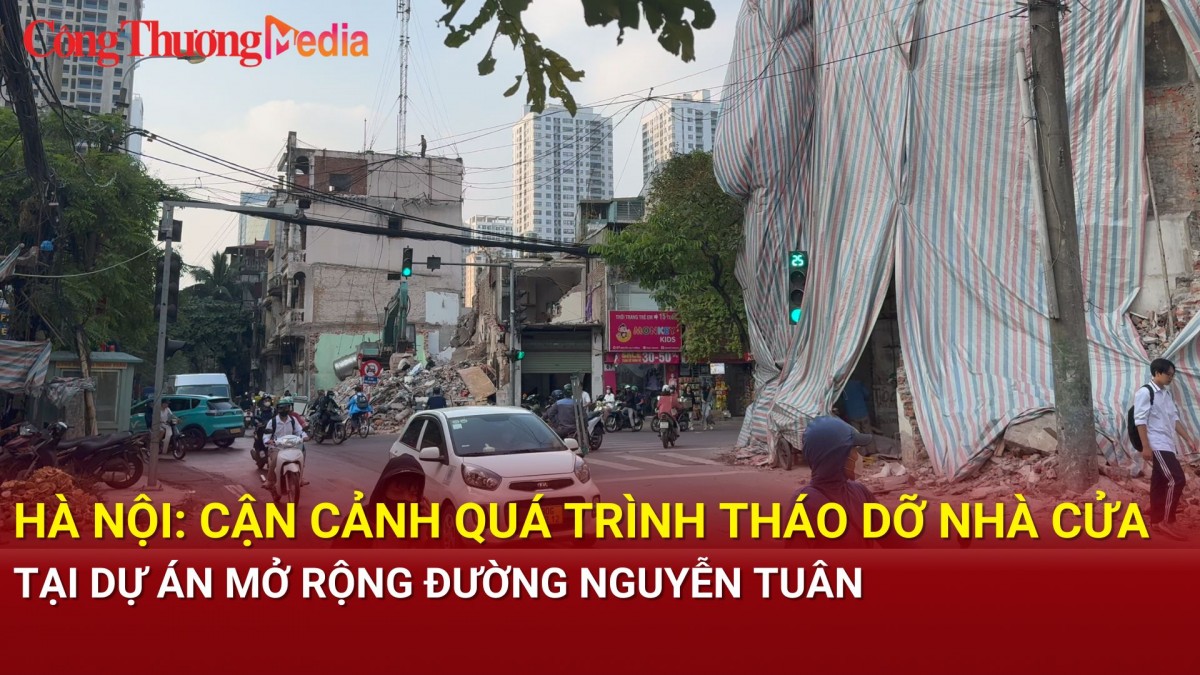 Hà Nội: Cận cảnh quá trình tháo dỡ nhà tại dự án Cải tạo, mở rộng đường Nguyễn Tuân