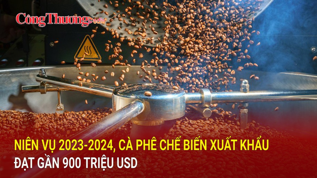 Niên vụ 2023-2024, cà phê chế biến xuất khẩu đạt gần 900 triệu USD