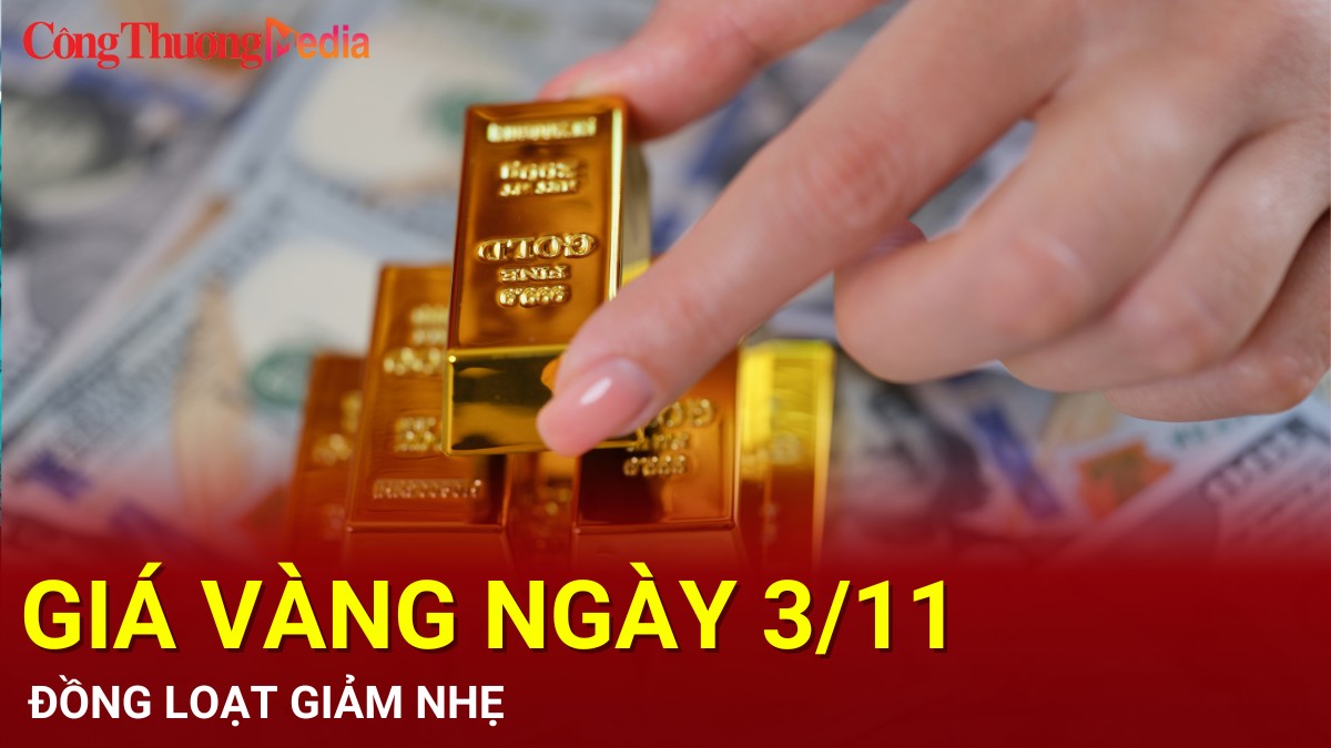 Giá vàng hôm nay 3/11/2024:Đồng loạt giảm nhẹ