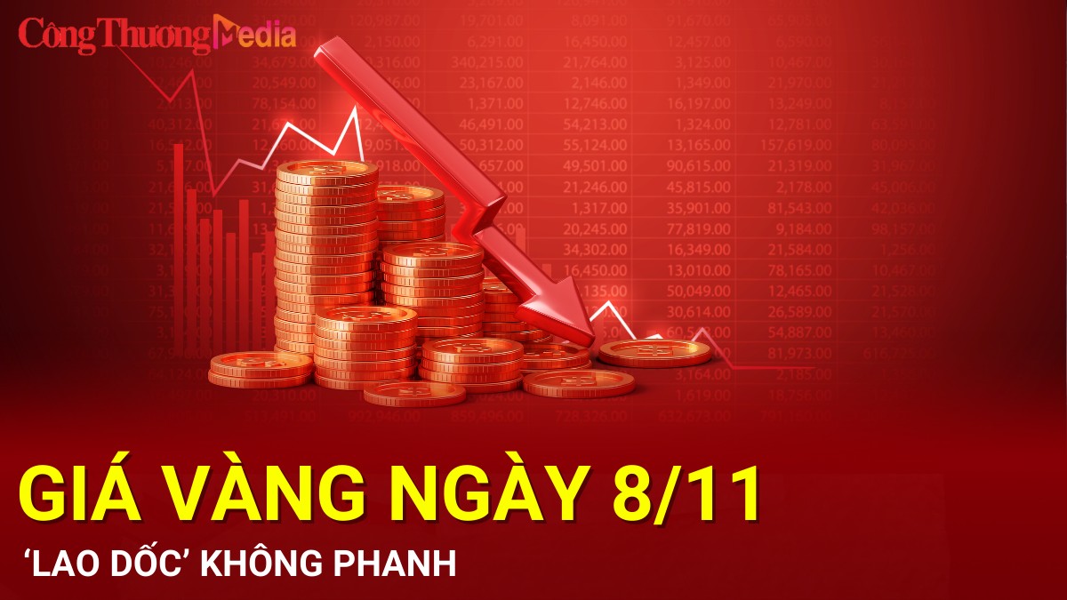 Giá vàng hôm nay 8/11/2024: Vàng trong nước “lao dốc” không phanh