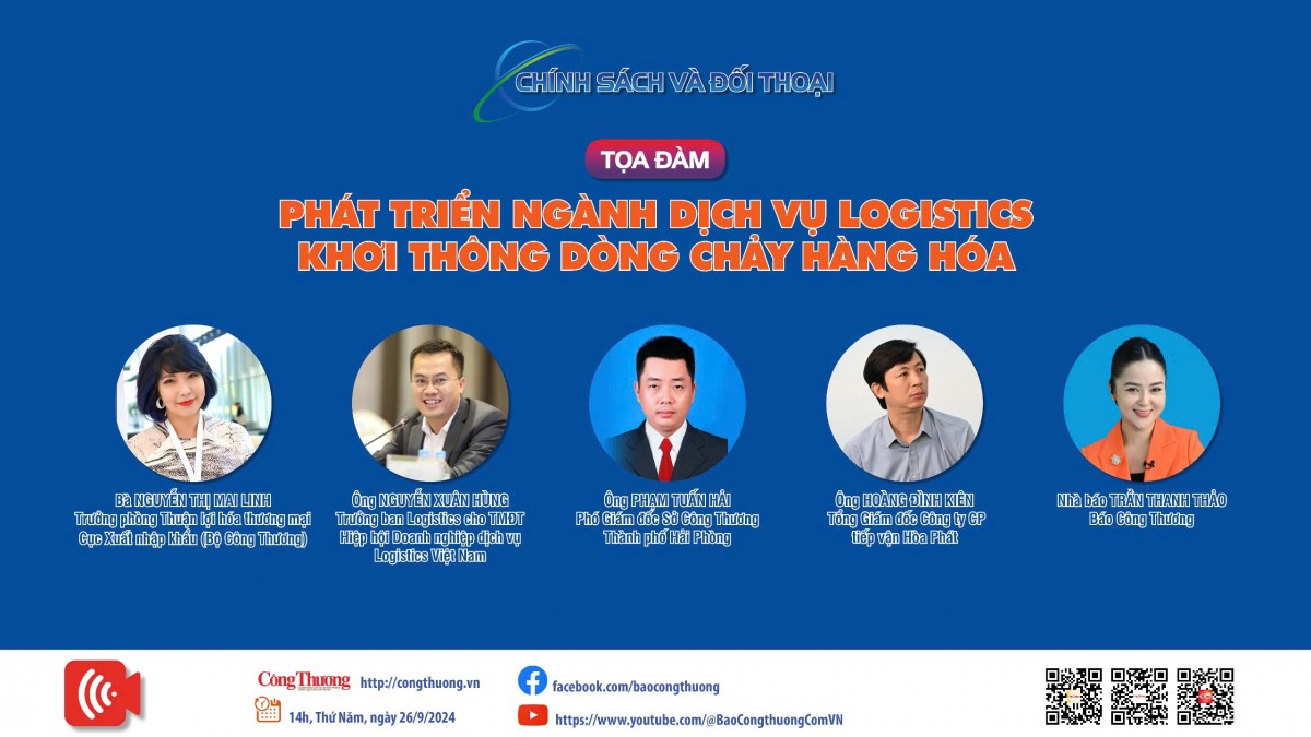 [TRỰC TIẾP] Tọa đàm 'Phát triển ngành dịch vụ logistics – Khơi thông dòng chảy hàng hóa'