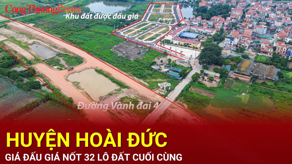 Hôm nay, huyện Hoài Đức đấu giá tiếp 32 lô đất cuối cùng