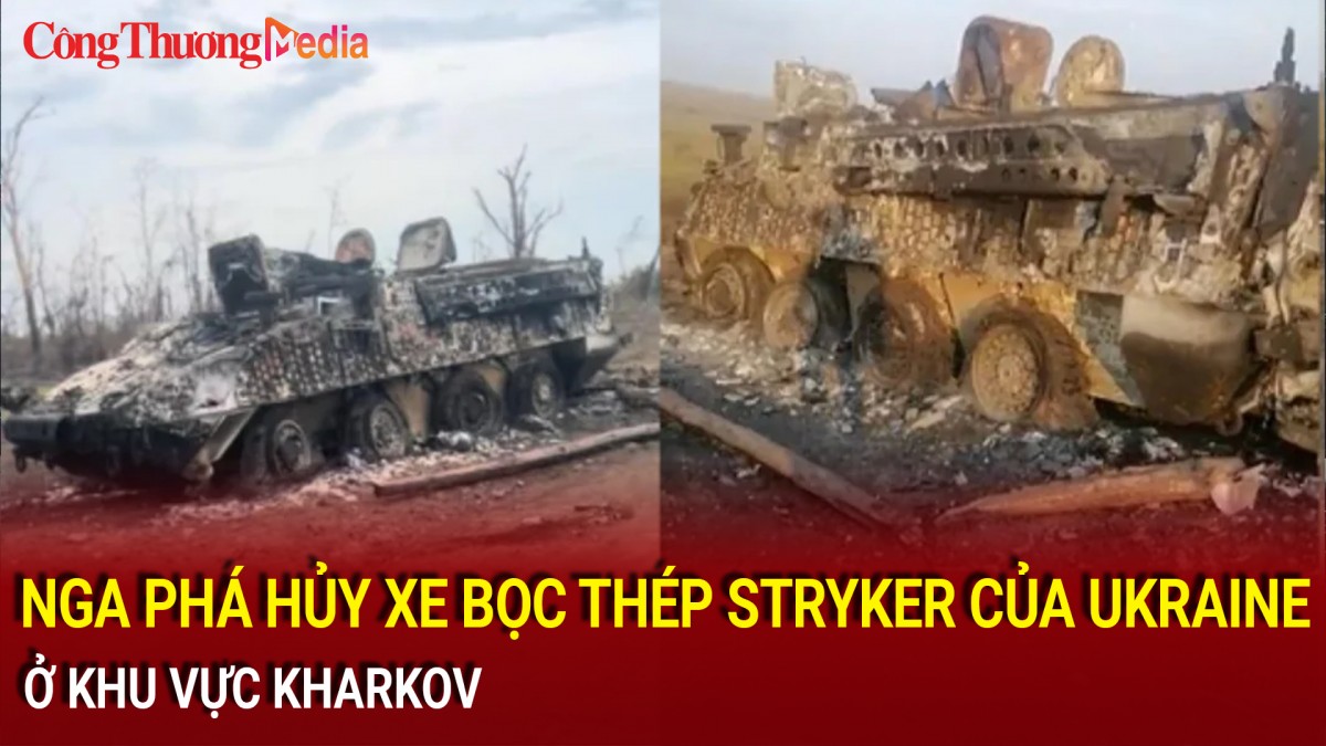 Nga phá hủy xe bọc thép Stryker của Ukraine ở khu vực Kharkov