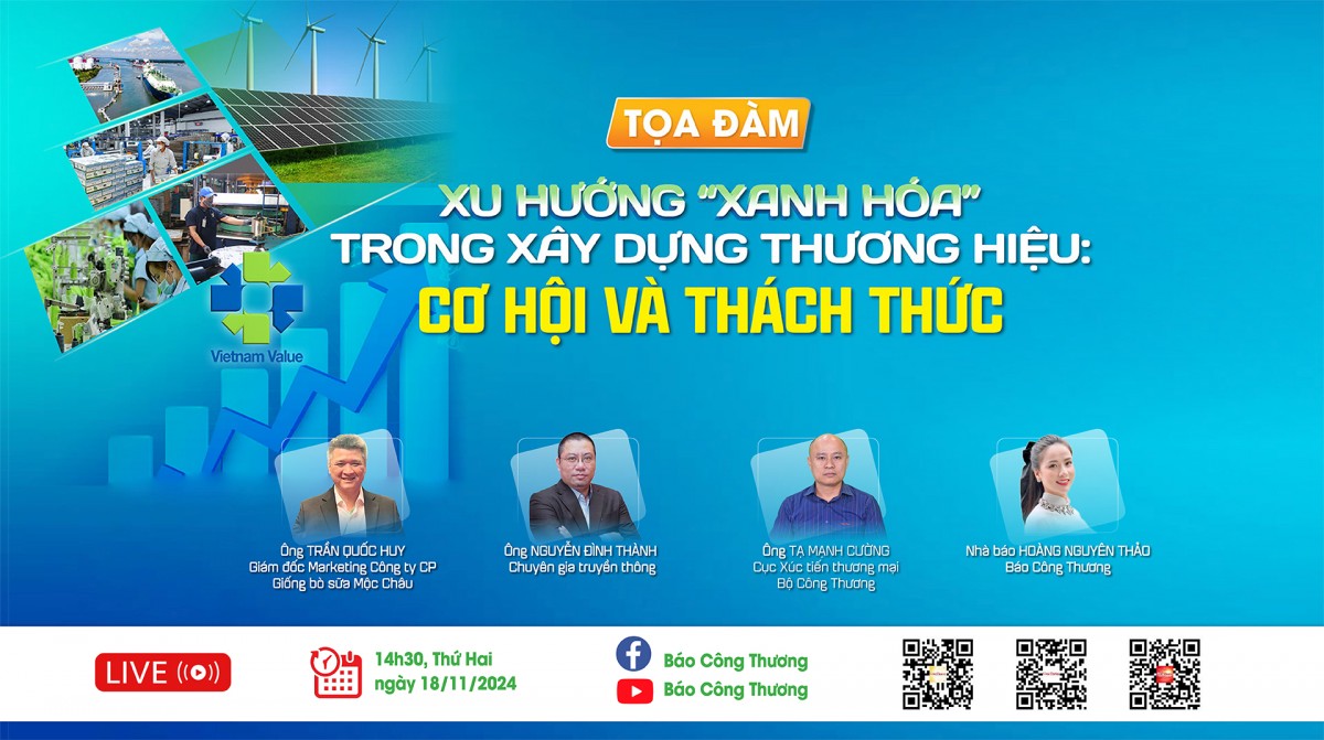 [LIVE] Tọa đàm Xu hướng 'xanh hoá' trong xây dựng thương hiệu: Cơ hội và thách thức