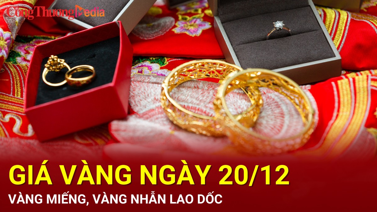 Giá vàng hôm nay 20/12/2024: Vàng miếng, vàng nhẫn lao dốc