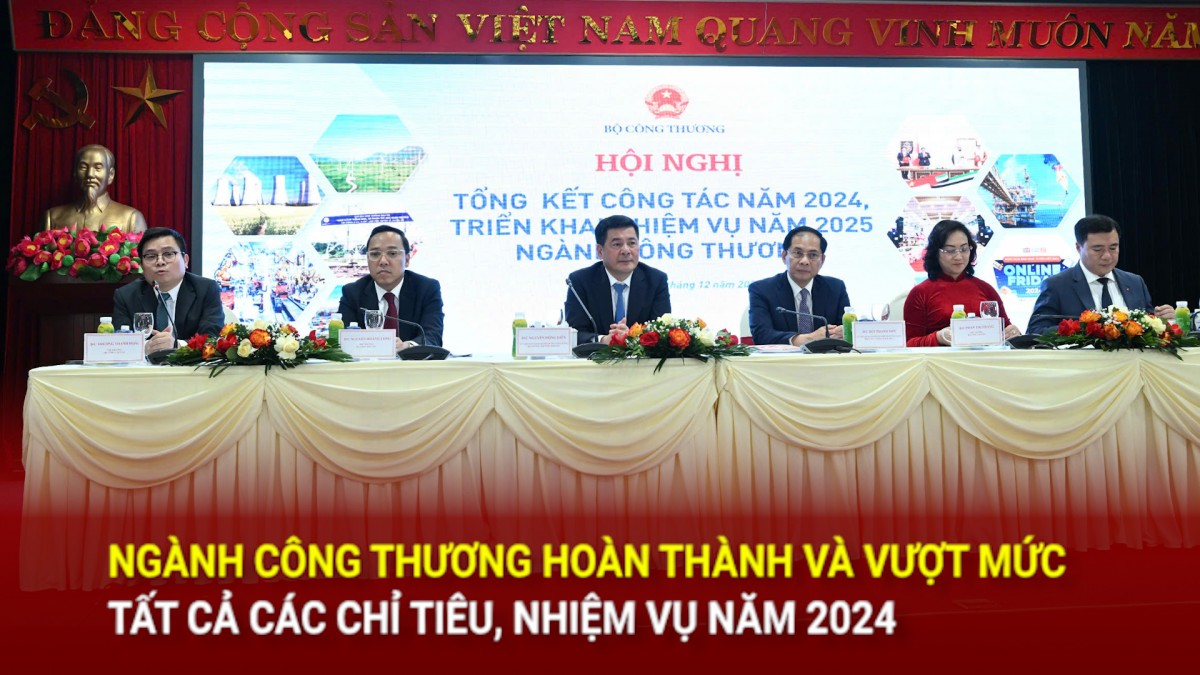 Ngành Công Thương hoàn thành và vượt mức tất cả các chỉ tiêu, nhiệm vụ năm 2024