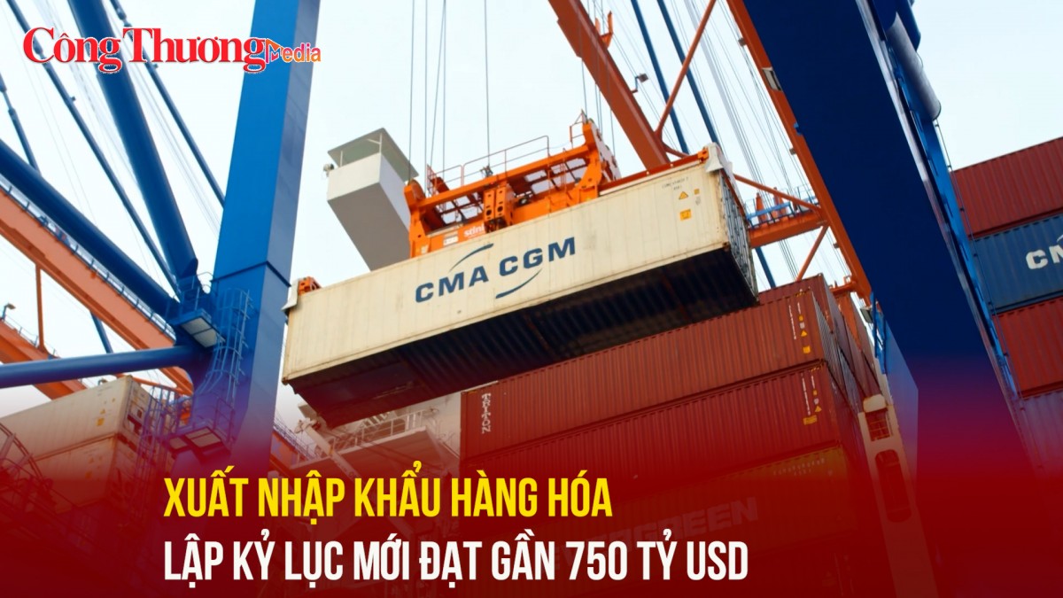 Xuất nhập khẩu hàng hóa lập kỷ lục mới đạt gần 750 tỷ USD